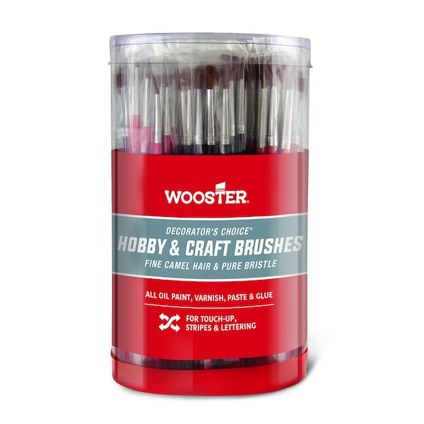 Wooster 2", 4", 6" (Round), 1/4", 3/8", 1/2" (Flat) Artist Soft, Camel Hair Bristle, Paint Brush F1974 - main